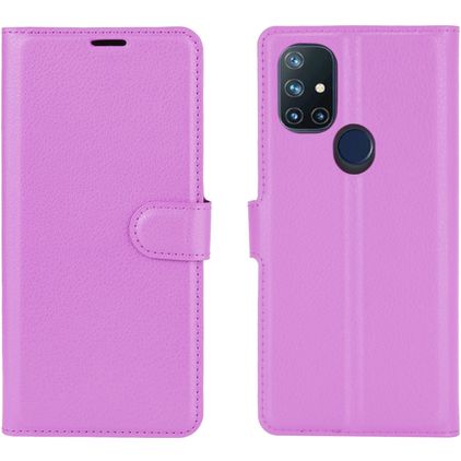 Mobigear Classic OnePlus Nord N10 5G Hoesje Bookcase Portemonnee - Paars