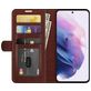 Mobigear Wallet Samsung Galaxy S22 Hoesje Bookcase Portemonnee - Bruin