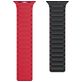 Mobigear Loop Mag Siliconen Apple Watch Bandje Magneetsluiting - 42/41/40/38 mm - Zwart / Rood