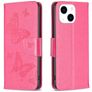 Mobigear Butterfly iPhone 15 Hoesje Bookcase Portemonnee - Magenta
