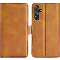 Mobigear Slim Magnet Samsung Galaxy M55 Hoesje Bookcase Portemonnee - Geel