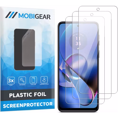 Mobigear Motorola Moto G54 Screenprotector Folie - Case Friendly (3-Pack)