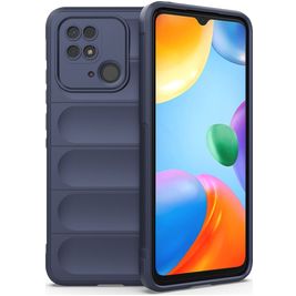 Mobigear Bumpy Xiaomi Redmi 10C Hoesje Flexibel TPU Backcover - Donkerblauw