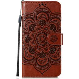 Mobigear Mandala Motorola Moto E6s (2020) Hoesje Bookcase Portemonnee - Bruin