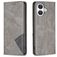 Mobigear Rhombus Slim iPhone 17 Hoesje Bookcase - Grijs