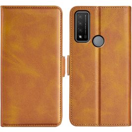 Mobigear Slim Magnet TCL 20 R 5G Hoesje Bookcase Portemonnee - Cognac
