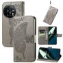 Mobigear Butterfly OnePlus 11 Hoesje Bookcase Portemonnee - Grijs