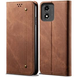Mobigear Ranch Motorola Moto E14 Hoesje Bookcase Portemonnee - Bruin
