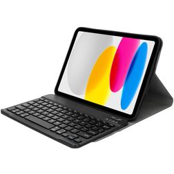 Mobiparts Bluetooth Keyboard iPad 10 (2022) Hoes QWERTY Bluetooth Toetsenbord Bookcase - Zwart