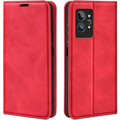 Mobigear Retro Slim Realme GT2 Pro Hoesje Bookcase Portemonnee - Rood