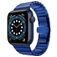 Mobigear Madrid Stalen Apple Watch Bandje Vouwsluiting - 42/41/40/38 mm - Blauw