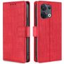 Mobigear Croco OPPO Reno 8 5G Hoesje Bookcase Portemonnee - Rood
