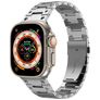 Mobigear Amsterdam Stalen Apple Watch Bandje Vouwsluiting - 49/46/45/44 mm - Zilver