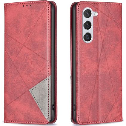 Mobigear Rhombus Slim Samsung Galaxy S23 Hoesje Bookcase - Rood