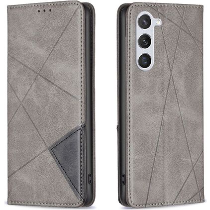 Mobigear Rhombus Slim Samsung Galaxy S23 Hoesje Bookcase - Grijs