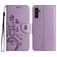 Mobigear Flowers Samsung Galaxy A56 Hoesje Bookcase Portemonnee - Paars