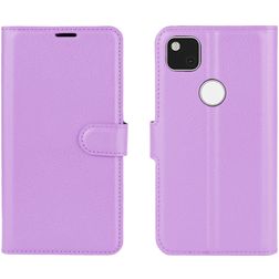 Mobigear Classic Google Pixel 4a Hoesje Bookcase Portemonnee - Paars