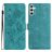 Mobigear Flowers Samsung Galaxy A17 Hoesje Bookcase Portemonnee - Groen