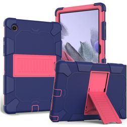 Mobigear ShieldStand Samsung Galaxy Tab A8 10.5 (2021) Hoes Hard kunststof / Siliconen Backcover + Standaard - Blauw / Rood