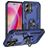 Mobigear Armor Ring iPhone 16 Hoesje Hardcase Backcover Shockproof met Ringhouder - Blauw