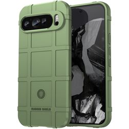 Mobigear Rugged Shield Google Pixel 9 Pro Hoesje Flexibel TPU Backcover Shockproof - Groen
