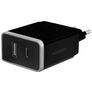 Mobiparts Wall Charger Dual USB / USB-C 12W 2.4A - Zwart