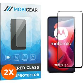 Mobigear Premium Motorola Moto G24 Glazen Screenprotector - Case Friendly - Zwart (2-Pack)