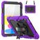 Mobigear SureGrip Xtreme iPad 10 (2022) Hoes Hard Kunststof,Siliconen Backcover + Schouderband + Standaard - Paars