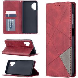 Mobigear Rhombus Slim Samsung Galaxy A32 5G Hoesje Bookcase - Rood
