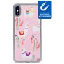 My Style Magneta iPhone XS Hoesje Flexibel TPU Backcover - Pink Alpaca