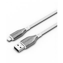 Cygnett Armoured Braided USB-A naar Apple Lightning Kabel 1 Meter - Wit