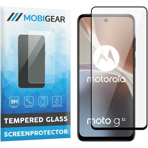Mobigear Premium Motorola Moto G32 Glazen Screenprotector - Case Friendly - Zwart
