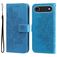 Mobigear Flowers iPhone Air Hoesje Bookcase Portemonnee - Blauw