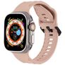Mobigear Ripple Siliconen Apple Watch Bandje Gespsluiting - 49/46/45/44 mm - Roze