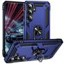 Mobigear Armor ring Samsung Galaxy S25 FE Hoesje Hardcase Backcover Shockproof met Ringhouder - Blauw