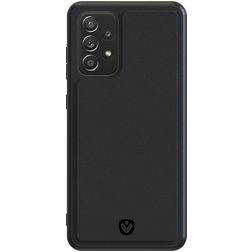 Valenta Snap Samsung Galaxy A72 Hoesje Echt Leer Backcover - Zwart
