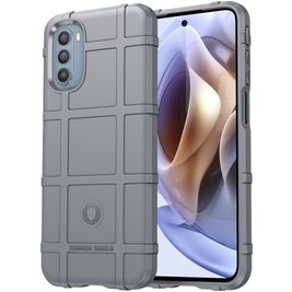 Mobigear Rugged Shield Motorola Moto G31 Hoesje Flexibel TPU Backcover Shockproof - Grijs