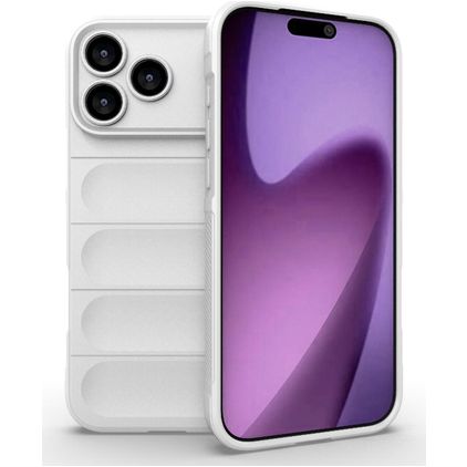 Mobigear Bumpy iPhone 18 Pro Max Hoesje Flexibel TPU Backcover - Wit