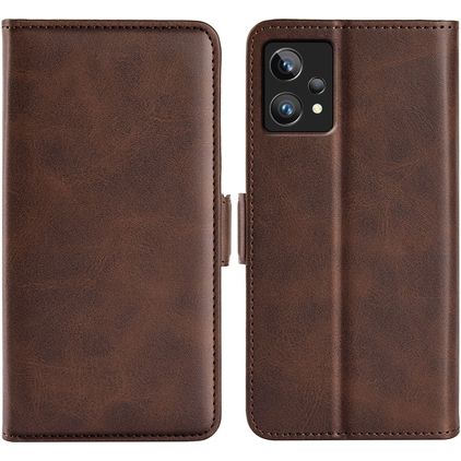 Mobigear Slim Magnet Realme 9 Pro Plus Hoesje Bookcase Portemonnee - Bruin