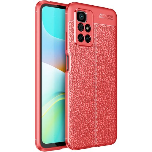 Mobigear Luxury Xiaomi Redmi 10 4G Hoesje Flexibel TPU Backcover - Rood