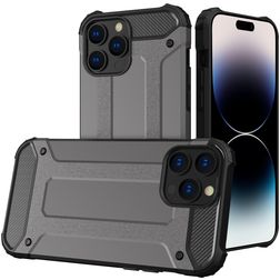Mobigear Outdoor iPhone 15 Pro Hoesje Hardcase Backcover Shockproof - Grijs