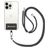 Mobigear Nylon Lanyard Universeel Telefoonkoord Verstelbaar - Grijs