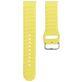 Mobigear Bumpy Siliconen Smartwatch Bandje Gespsluiting - Universeel 20 mm aansluiting - Geel