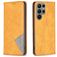 Mobigear Rhombus Slim Samsung Galaxy S23 Ultra Hoesje Bookcase - Cognac
