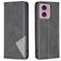 Mobigear Rhombus Slim Motorola Moto E14 Hoesje Bookcase - Zwart