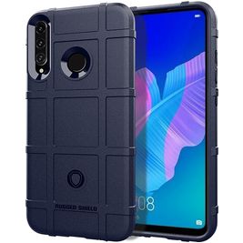 Mobigear Rugged Shield Huawei P40 Lite E Hoesje Flexibel TPU Backcover Shockproof - Blauw