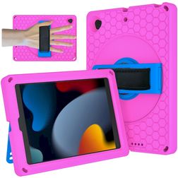 Mobigear Ruggedized iPad 7 (2019) Hoes EVA Schuim Backcover + Standaard - Roze