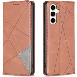 Mobigear Rhombus Slim Samsung Galaxy S24 FE Hoesje Bookcase - Bruin