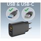 Mobilize Dual USB / USB-C Oplader Power Delivery 25W - Zwart