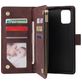 Mobigear Zipper Samsung Galaxy A71 Hoesje Bookcase Portemonnee - Bruin
